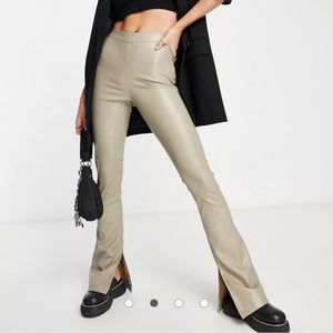 Faux Leather Skinny Flare Split Hem New w/ tags! ✨